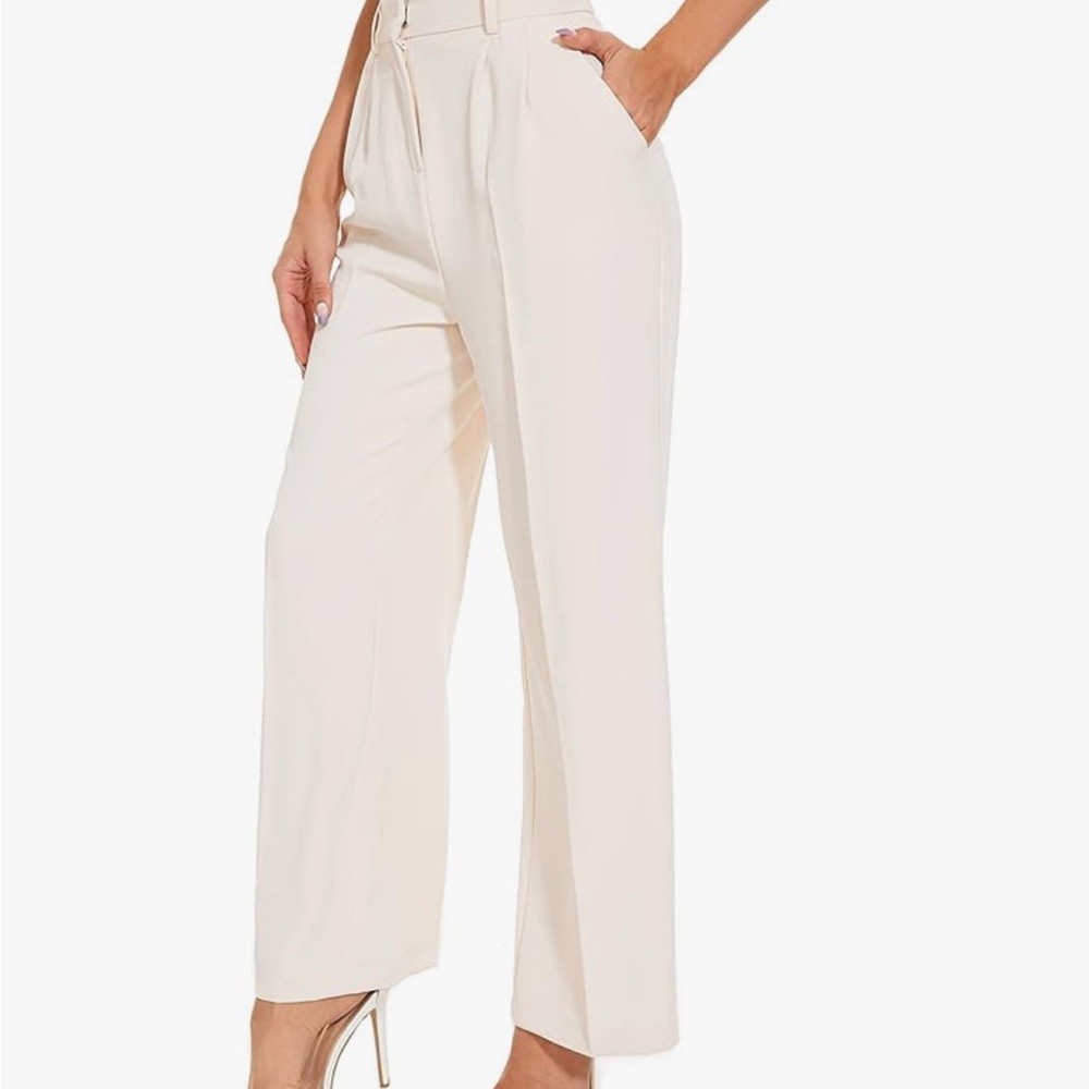 Elegant Cream Women's Pants